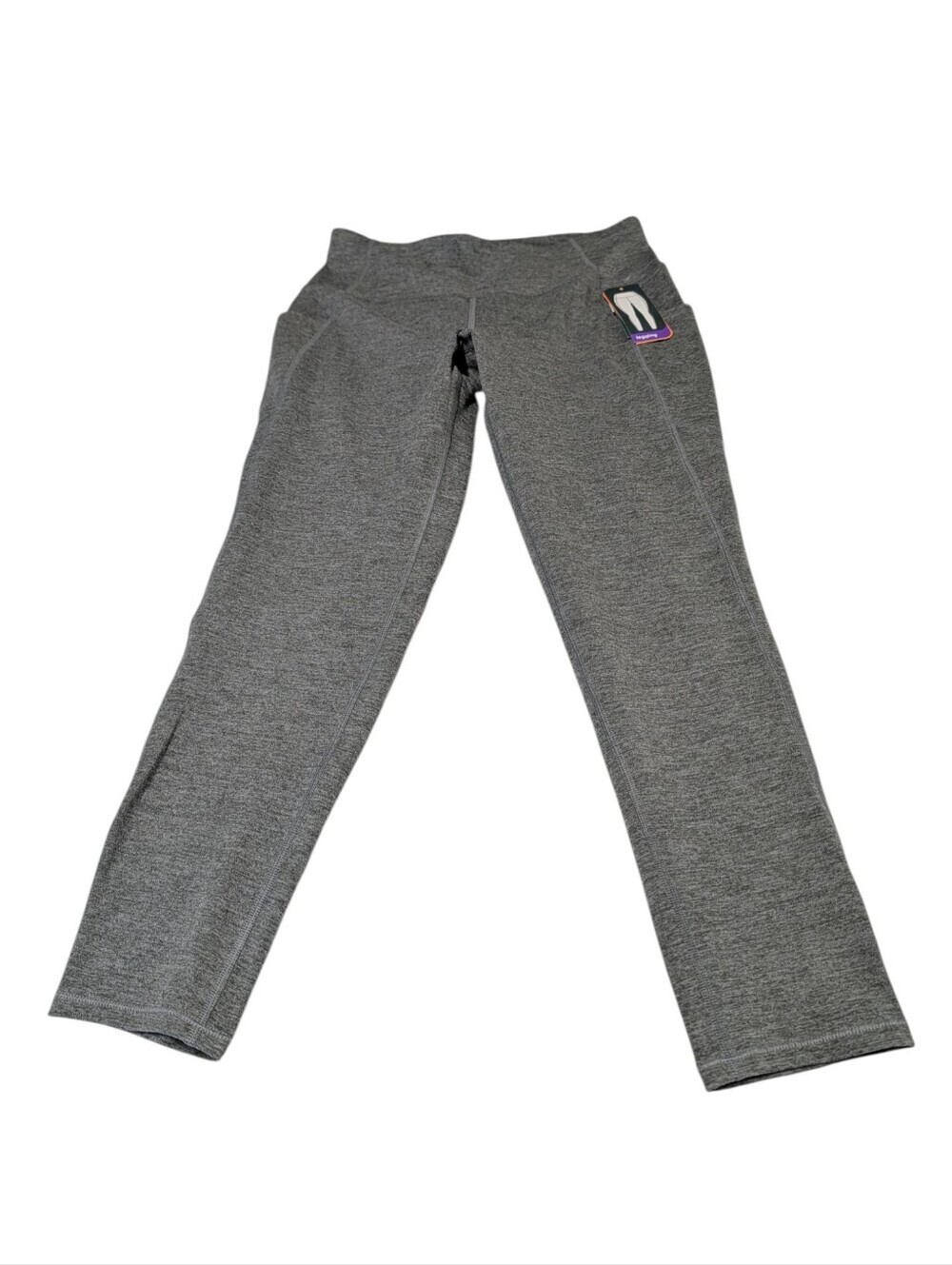 MTA Sport Gray Leggings  Side Pockets High Rise Activewear Women's Size M NWT - Picture 4 of 6